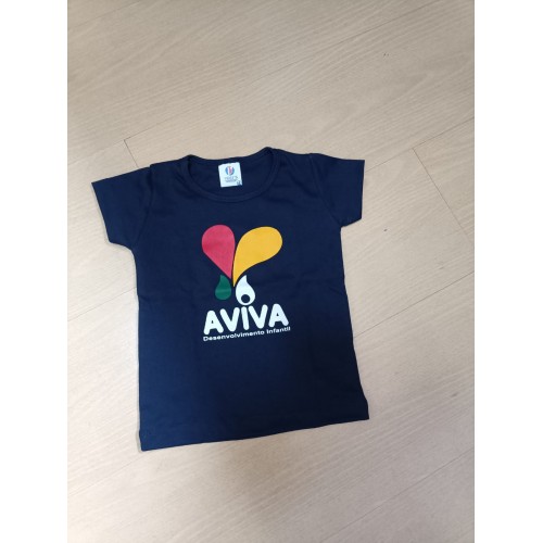 Baby Look Azul Manga Curta