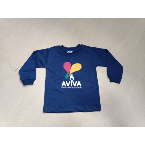 Camiseta Azul Manga Longa